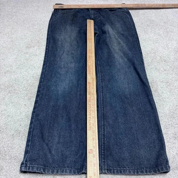Michael Brandon Jeans Blue Straight Pockets Men’s Size 36x30 - Picture 2 of 12